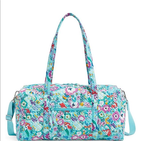 Disney Collection Ariel Floral Medium Travel Duffel Bag - Picture 1 of 4